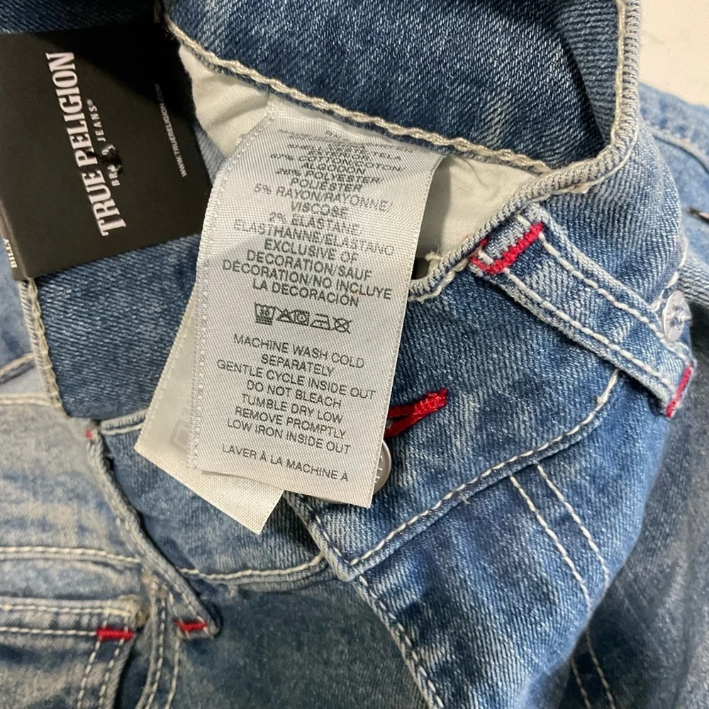 NWT True Religion Billy SN Flap Bootcut Jeans W32 L33.5 Medium Wash $159